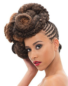 Janet Collection 3X Caribbean 100% Kanekalon Synthetic Hair Braid - Afro Twist 80" (4(medium brown)) by Janet Collection