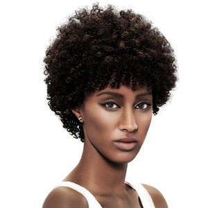 Style Icon Afro 5" Short Curly Wigs 100% Brazilian Hair Natural Spiral Curls - Afro Wigs for Black Women-Human Hair Wigs-Short Capless Wigs