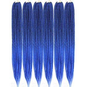 Mayloss 6 Packs/Lot (14/18/24/30) inch 1cm 20 Strands/Pack Thin 3X Box Braid Crochet Hair Extensionin Diameter 3X Synthetic Braid Hair Extensions Cro