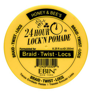 EBIN NEW YORK 24 HOUR LOCK'N POMADE Braid Formula, Honey & Bees, 8.25 Oz | Great for Braiding, Twisting, Edges, No Residue, No Flaking, Extreme Firm