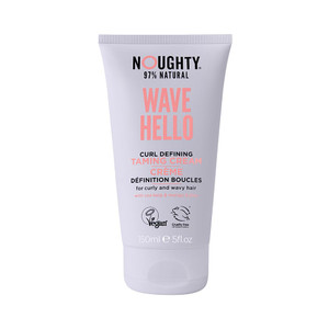 Noughty 97% Natural Wave Hello Curl Taming Cream, Sulfate Free, Vitamin Rich Smoothing Formula for Curly and Wavy Hair, with Sea Kelp and Mango Butte