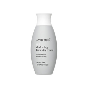 Living proof Full Thickening Blow-Dry Cream  All-Day Fullness, Shine, Lightweight Conditioning, Heat Protection for Fine or Flat Hair, 3.7 oz