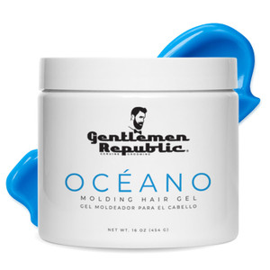 Gentlemen Republic Oceano Men's Hair Gel 16oz - Strong Touchable Hold and High Shine Styling Gel for Hair, 100% Alcohol-Free Professional Formula wit