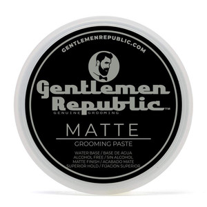 Gentlemen Republic 4oz Matte Paste for Men - Water-Based Men's Hair Paste with Strong Hold & Matte Finish - Alcohol-Free Hair Styling for Natural Tex