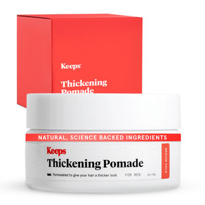 Keeps Matte Thickening Hair Pomade for Men - All-Day Medium Hold Styling Pomade with Natural Ingredients for Visibly Thicker, Fuller Hair - Biotin, C
