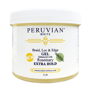 Peruvian white Braids N Lox Braid, Loc & Edge Braiding Gel EXTRA HOLD for Relaxed & Natural Hair, 2 LBS. (Rosemary)