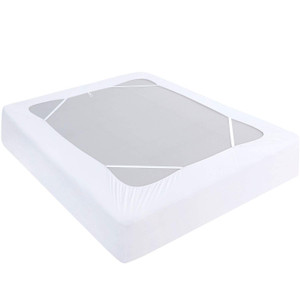 Box Spring Cover King Size, Elastic Fabric Wrap Around 4 Sides Bed Skirt, Sleek Alternative for Bed Skirts for Hotel/Home, Fits Box Springs up to 13