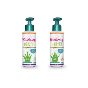 2 Pack Hair Gel for Kids | Light Hold | Chemical Free | Made with Organic Aloe Vera and Vitamins | Safe on Babies, Toddlers, Men and Women | Paraben,