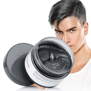 Black Hair Color Wax, Instant Hairstyle Cream 4.23 oz, Temporary Natural Hair Wax for Party, Cosplay, Halloween, Daily use, Date, Clubbing (Black)