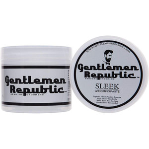 Gentlemen Republic Sleek Grooming Paste - 8oz: Professional Water-Based Formula with High Shine Finish and Superior Hold. Alcohol-Free and Made in Th