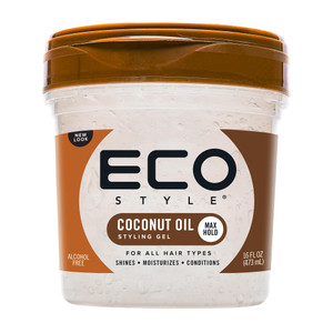 Ecoco Eco Style Gel - Coconut Oil - Adds Luster And Moisturizes Hair - Weightless Styling And Superior Hold - Prevents Breakage And Split Ends - Prom