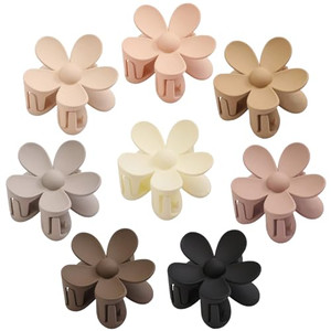 Flower Hair Clips Big Hair Claw Clips 8PCS Large Daisy Hair Clips Matte Claw Clips Strong Hold Jaw Claw Clips Thick Thin Hair for Women Girls 8Colors