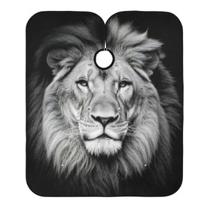 Blueangle African Lion Portrait Barber Styling Cape - Waterproof Salon Cape for Men, 65 x 55 Inches Hairdresser for Hair Treatment - Cutting/Coloring