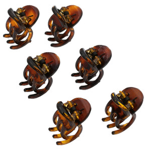 Camila Paris CP2374 French Hair Clip for Women, Set of 6 Extra Small Tortoise Shell Girls Hair Claw Clip Fashion Styling Hair Accessories for Women,