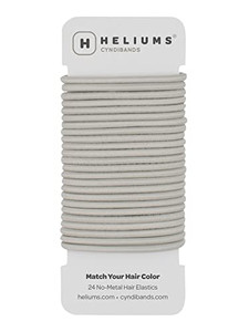 Cyndibands Elastic Hair Ties  Light Gray - No Damage 4mm Ponytail Holders for Women & Kids, 24-Pack Hair Elastics in Neutral Colors