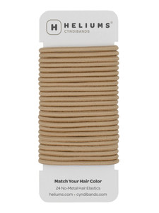 Cyndibands Elastic Hair Ties  Sandy Blonde - No Damage 4mm Ponytail Holders for Women & Kids, 24-Pack Hair Elastics in Neutral Colors