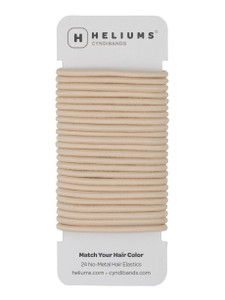 Cyndibands Elastic Hair Ties  Beige Blonde - No Damage 4mm Ponytail Holders for Women & Kids, 24-Pack Hair Elastics in Neutral Colors