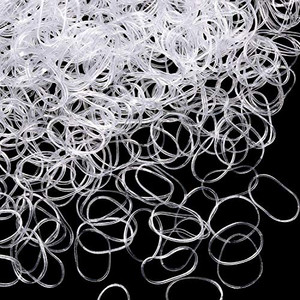 Hicarer 1000 pcs Mini Rubber Hair Bands 1/2" Soft Elastic Bands for Woman Hair Braids Ponytails & Beards Small Dreadlocks, Wedding Hairstyle and More
