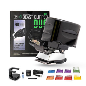 Skull Shaver Beast Clipper Duo - Home Haircut & Grooming Kit - Durable Steel Blades - Cordless Operation - Adjustable Combs - Designed for Men & Wome