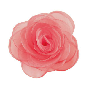 Women's Lovely Flower Hair Clip Rose Brooches | Light Orange Floral Pin for Hats and Accessories