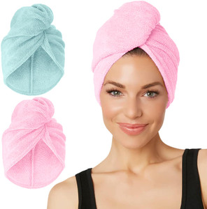 Turbie Twist 2-Pack Extra Long Microfiber Hair Towel for Beauty, Travel, Gifting - Hair Wrap Turban for Long & Thick Hair - Premium Personal Care - P