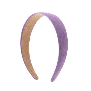 Motique Accessories 1 Inch Wide Suede Like Headband Solid Hair band for Women and Girls (Lavender)