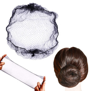 YANTAISIYU 50 Pcs Hair Net 20 Inch Invisible Elastic Mesh Wig Nets for Hair Bun Food Service (Bulk Packing,Black)