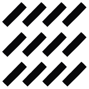 Kenz Laurenz Soft and Stretchy Elastic Cotton Headbands, Pack of 12, Black