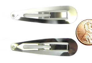 DIY Hair Clips Kit, Alligator Clips, French Barrette Clips, Snap clips (100pc 50mm Silver Snap Clips)