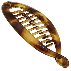 Camila Paris CP2192 French Extra Small Banana Clip Hair Comb for Fine Hair, Classic Banana Clips Hair for Thin Hair Ponytail Holder Interlocking Styl