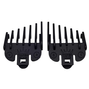 Taper King Clipper Guide Combs - Fool Proof Tapers & Fades at Home! Onyx (#1 to #2) - Compatible with Wahl/Conair Clippers!