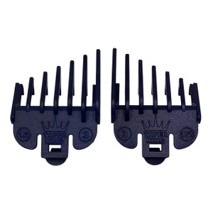 Taper King Clipper Guide Combs - Fool Proof Tapers & Fades at Home! Sapphire (#1/2 to #3) - Compatible with Wahl/Conair Clippers!