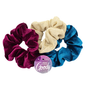 Goody Holiday Ball Scrunchies Assorted, Accessories for Men, Women, Boys & Girls to Style with Ease & Keep Your Hair Secured for All Hair Types, Burg