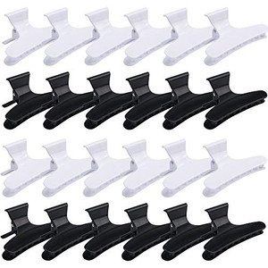 Hair Clips for Women,CIEHER 24 Pack Hair Clips for Styling Sectioning,Butterfly Hair Clips,Chip Clips,Hair Claw,Butterfly Hair Clamps?Black and White