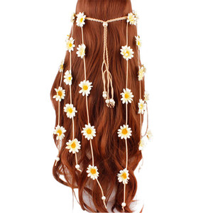 YAXAMING Halloween Sunflower Headband Daisy Flower Hair Bands Hoops Crown Floral Wreath Headpiece Hairband Women Xmas Hawaiian Festival Wedding Cospl