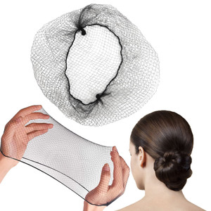 Hair Nets 20 PCS, Smilco 22 Inches Elasticity Invisible Elastic Mesh Wig Nets for Hair Bun Making Ballet Dancer Kitchen Food Serive (BLACK)