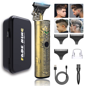 FADEKING Beard Trimmer for Men, Mes Hair Trimmer T-Blade Trimmer Cordless Rechargeable Edgers Clippers Haircut & Grooming Kit with Travel Storage Cas