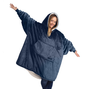 THE COMFY Original | Sherpa Lined Microfiber Fleece Wearable Blanket, Oversized Design with Hood and Pocket, From Shark Tank, for Women & Men, Warm a