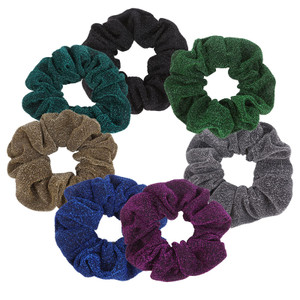 7 Pack Glitter Shimmer Dance Bun Net Tuck Net Hair Scrunchies for Girl Rich Tones Bun Covers Mesh String Bobbles Elastic Headdress Ties Ponytail Bun