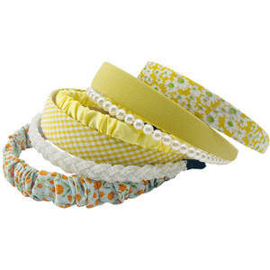 MEFINESHOW 7PK Different Fashion Headbands for Women,Non Slip Flower Headband,Cute Pearl Headbands for Girls,Vintage Wide Headband for Women,Bandana