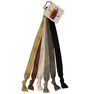 This Season's Colors Solid No Crease Elastic Headband Hair Ties 5/8" Wide, Soft Stretch, Adjustable: Sports Casual, Yoga (Extended Size, Neutral Colo