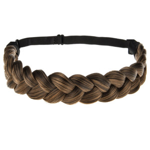 TOECWEGR Braided headband for Women 3 Strands Synthetic Braided Hair Headbands Stretch Plaited Hairs Headbands Hairpiece Fashion Hair Accessories