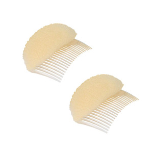 2 PCS Sponge Hair Volume Inserts with Comb and Base - Hair Styling Tools for Women, Black Accessories