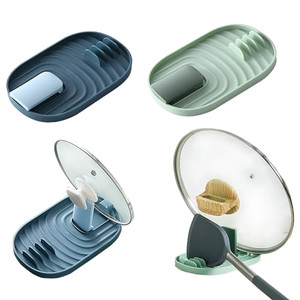 Multifunctional Spoon Rest, 2PCS Foldable Pot Lid Holder Spoon Rest Pan Pot Cover Lid Rack Shelf Stand for Stove Top Kitchen Gadgets Utensil Holder f