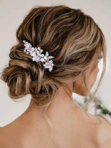 Catery Bride Wedding Hair Vine Pearl Bridal Hairpieces Leaf Headpiece Accessories for Women and Girls (A-Silver)