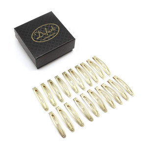 Dofash 20Pcs Snap Hair Clips Hair Grips Metal Hair Clips 4.5Cm/1.77In Hair Accessories For Girls?Blonde)