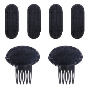 NAIHOD 6 Pcs Volume Hair Styling Set - Puff Head Cushions, Braid Tools, Invisible Bump Up Combs, Sponge Buns, and Accessories for Women