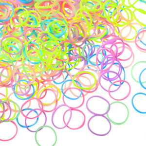 Hicarer 1000 Mini Rubber Bands Soft Elastic Bands for Hair Braids(1.5 cm,Fresh Color)