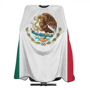 Xianjing Adult Barber Cape, Professional Salon Haircut Capes,Mexican flag Haircut Kit Hairdressing Apron for Home Salon and Barbershop