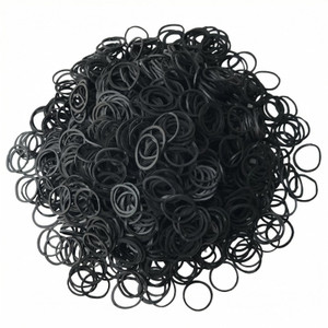 1200 Pcs Black Rubber Bands?Mini Hair Rubber Bands, Rubber Hair Ties, for Kids Hair, Braids Hair, Wedding Hairstyle and More by Aivwis (Diameter 15 m